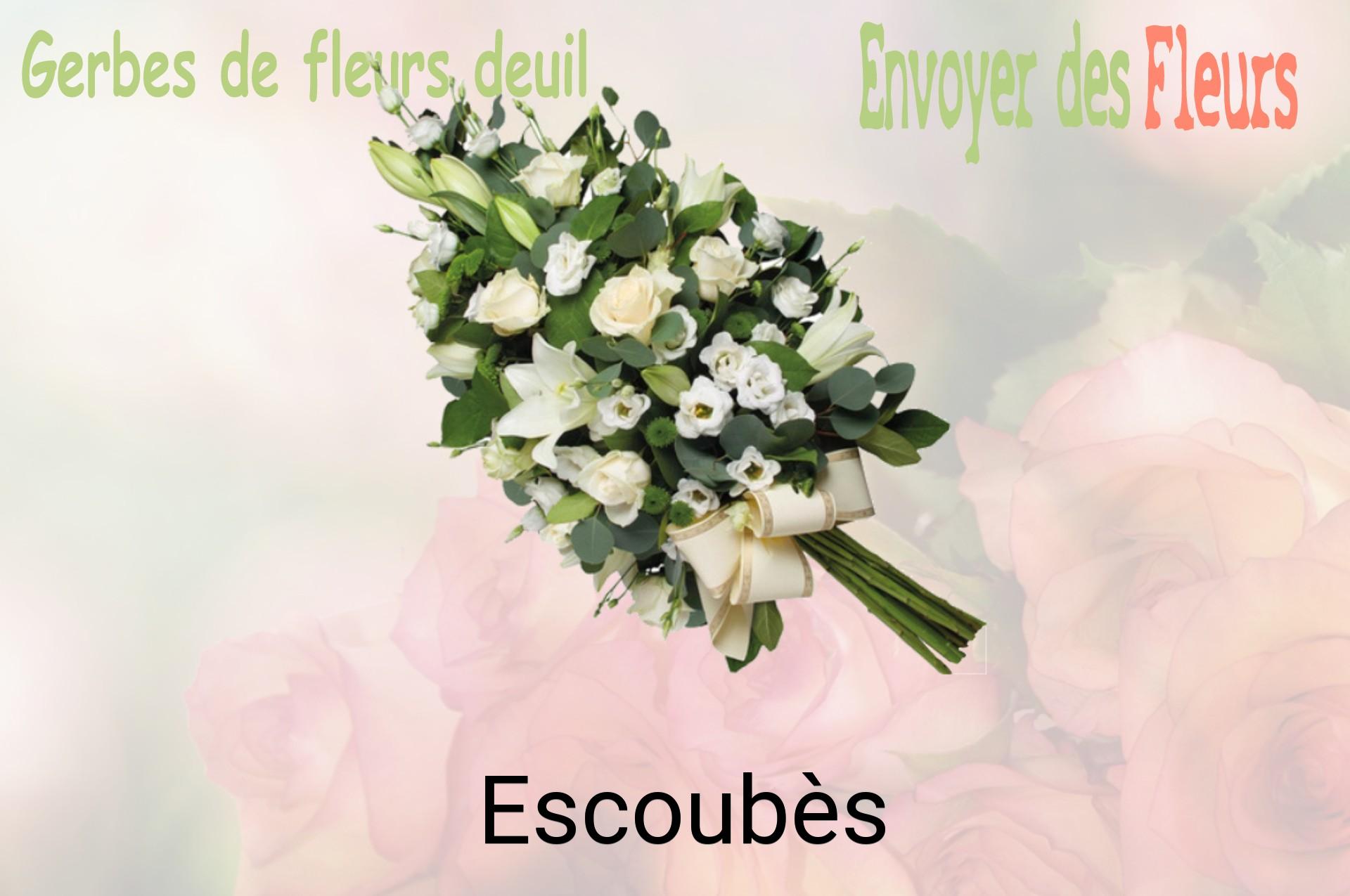 Gerbe de fleurs de deuil livrée à Escoubès